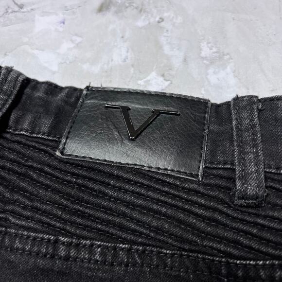 Studio de Vestiti Eleganti Moto Jeans SIZE 38 x 32 Black Denim RUNS SMALL - Picture 9 of 15